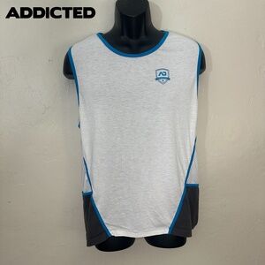 Addicted Mesh Insert Sleeveless T Shirt XL / 36 Gently worn Cotton poly blend